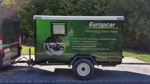 Anhängerbeschriftung, 3 Seiten, KD EUROPCAR BAMBERG